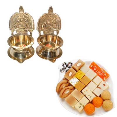 "Silver Haldi Kumkum Stand - Click here to View more details about this Product